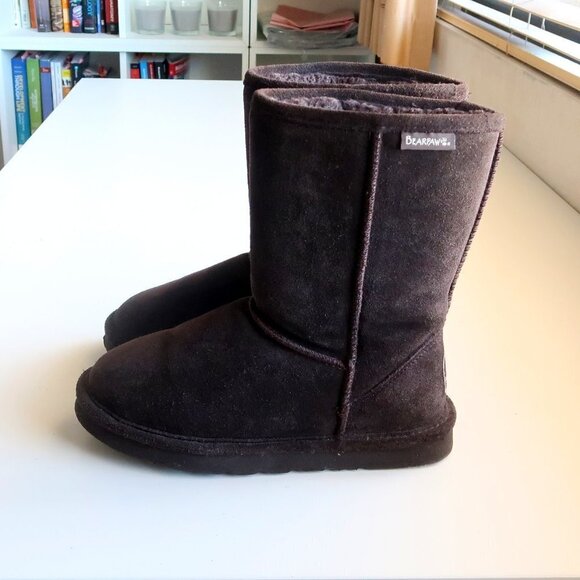 NEW Bearpaw Dorado Brown Suede & Wool Unisex Winter / Snow Boots Size 6 - Picture 7 of 15